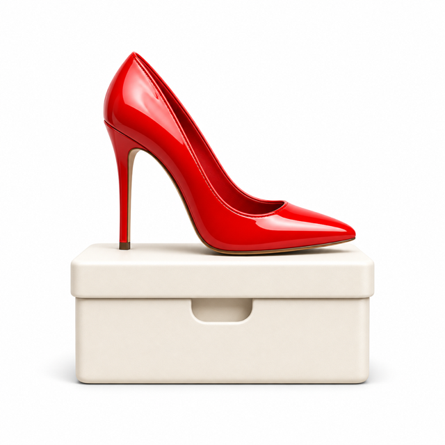App-Symbol von Bootinizer: ein roter Schuh auf einer hellen Schuhschachtel